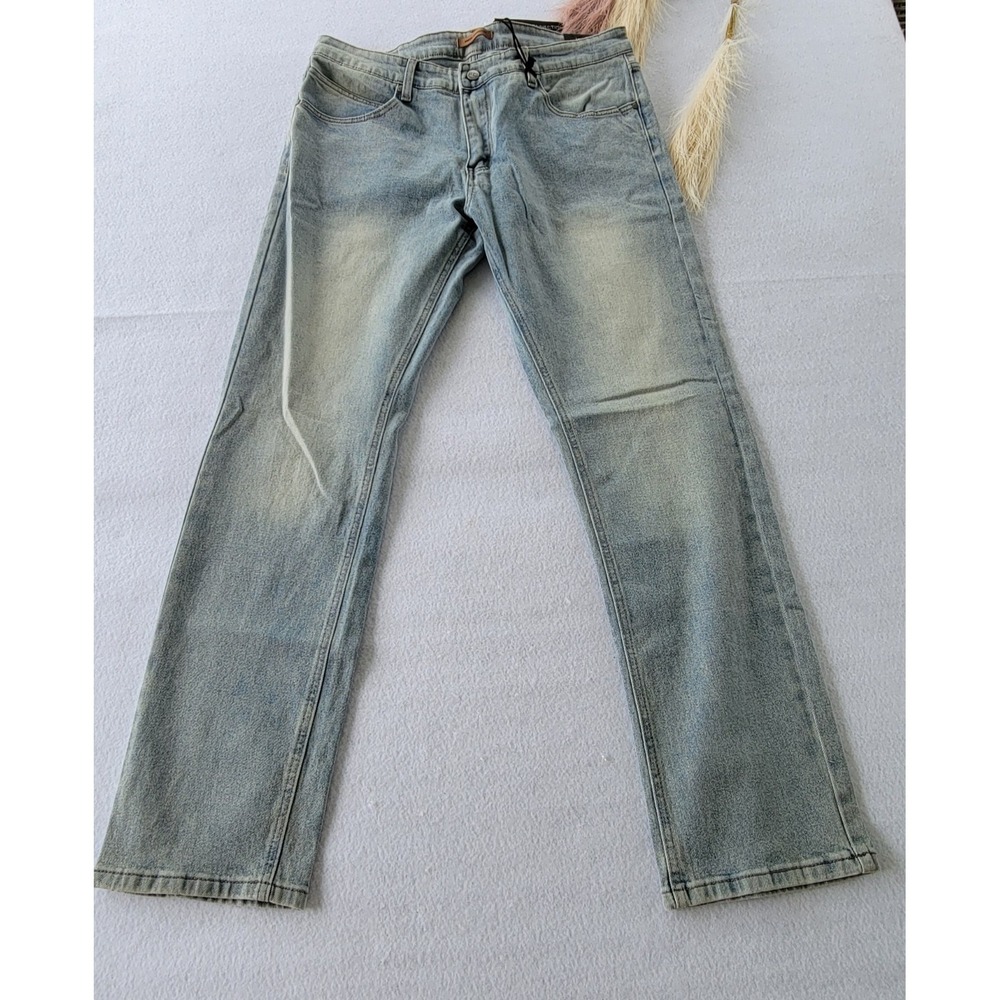 FRENCH CONNECTION-NWT-Men's Bowery Slim Straight Denim Blue Jeans-Size‎ 34x32